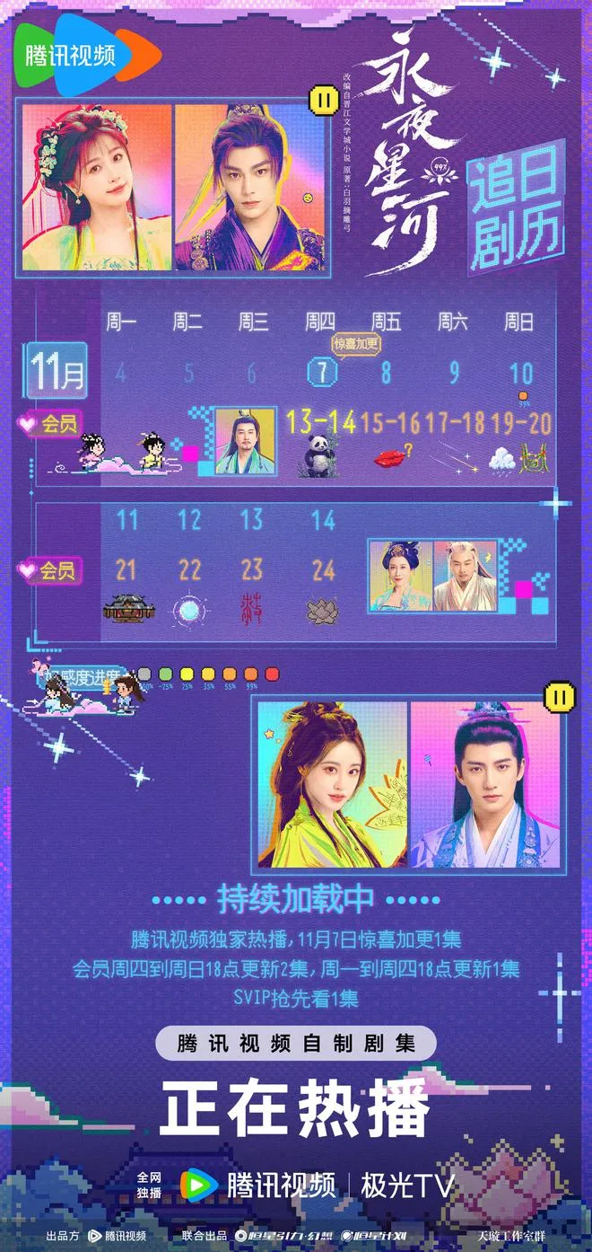 虞书欣、丁禹兮主演《永夜星河》追剧日历更新 | 360onetravel.com | 旅游和娱乐出版品