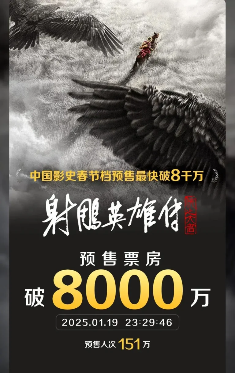 《射雕英雄传：侠之大者》预售票房创记录